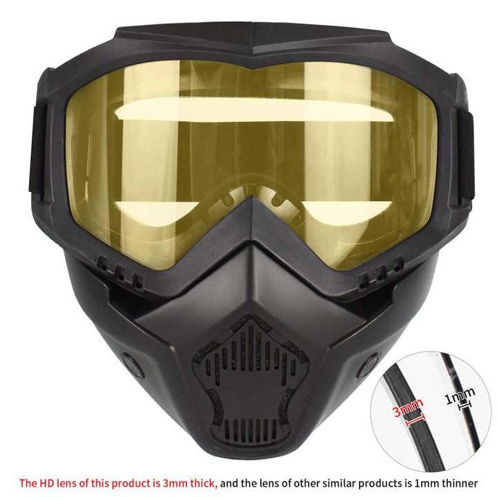 Premium Motorcycle Skull Mouth Mask with UV Protection – Tactical Off-Road Riding Goggles, Windproof, Dust-Proof, Anti-Glare 