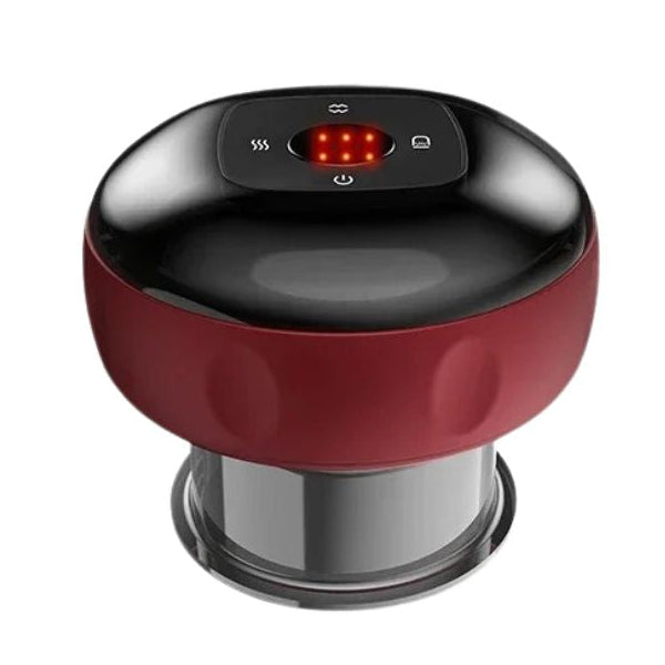 Premium Electric Cupping Therapy Set – Rechargeable Gua Sha Massager, 12-Level Vacuum Suction, Fat Burning & Slimming, Red 