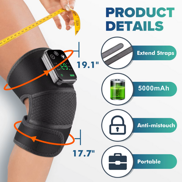 Premium Electrically Heated Shoulder Pads - USB Charging, 3 Heating Levels, 5000mAh Battery, Vibration Massage Device for Pain Relief and Muscle Relaxation - PhysioFitLab