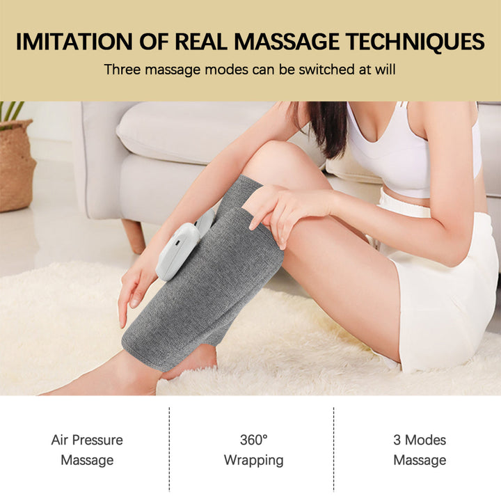 Premium Electric Leg Massager - Wireless, Rechargeable Air Compression Calf Massage for Muscle Relief & Relaxation | Health 