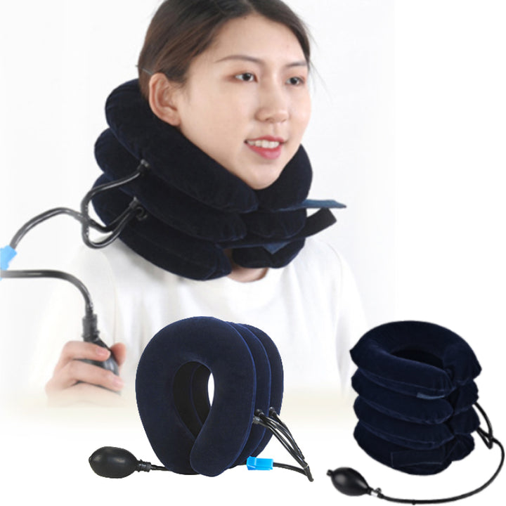 High-Quality Inflatable Neck Collar Pillow for Cervical Traction & Posture Correction, Orthopedic Pain Relief for Neck, Shoulder & Headache - PhysioFitLab