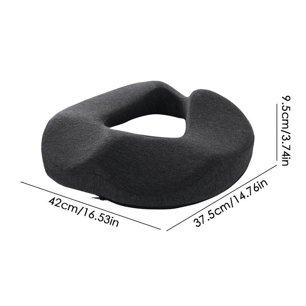 Premium Memory Foam Donut Seat Cushion – Tailbone, Hemorrhoid, Sciatica, and Bed Sore Relief for Office, Travel, or Home Use 