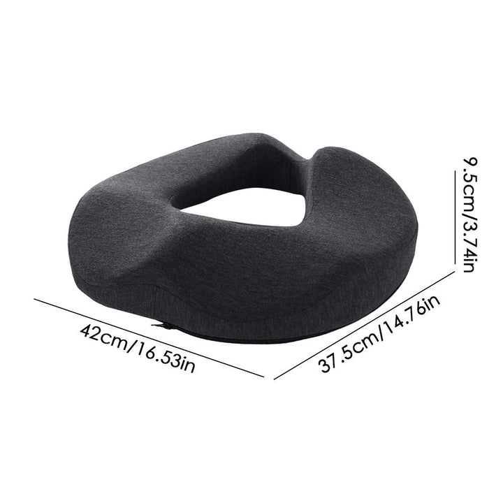 Premium Memory Foam Donut Seat Cushion – Tailbone, Hemorrhoid, Sciatica, and Bed Sore Relief for Office, Travel, or Home Use 