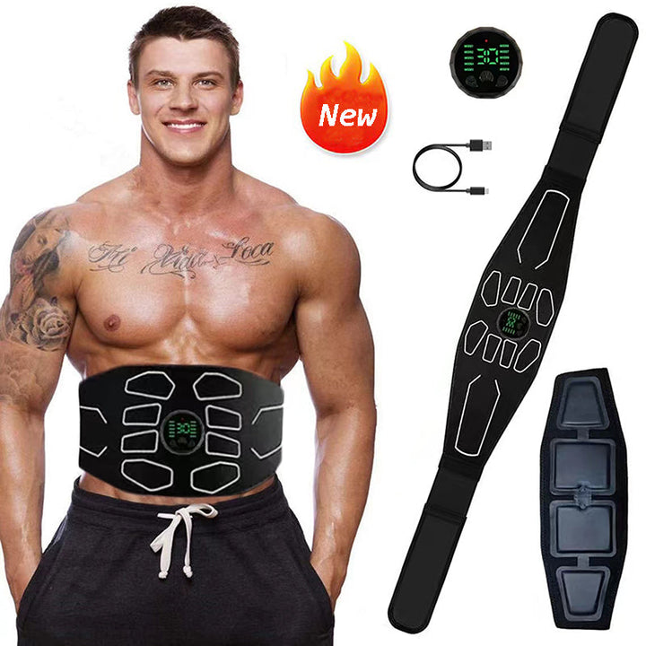 Premium Abdominal Toning Belt - Electronic Muscle Stimulator for Home and Office Fitness, USB Rechargeable, 10 Training