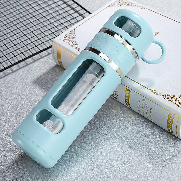 Premium Double-Layer Insulated Tea Cup with Water Separation – 520ML Portable Filtering Cup for Hot & Cold Beverages – Food