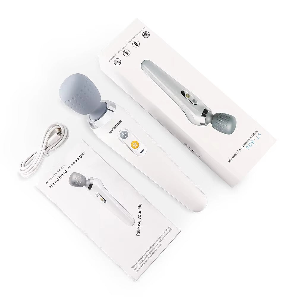 Premium Handheld Electric Massager – Deep Tissue Muscle Pain Relief, Neck & Back Vibration Wand, USB Rechargeable, 5 Modes, Cordless - PhysioFitLab