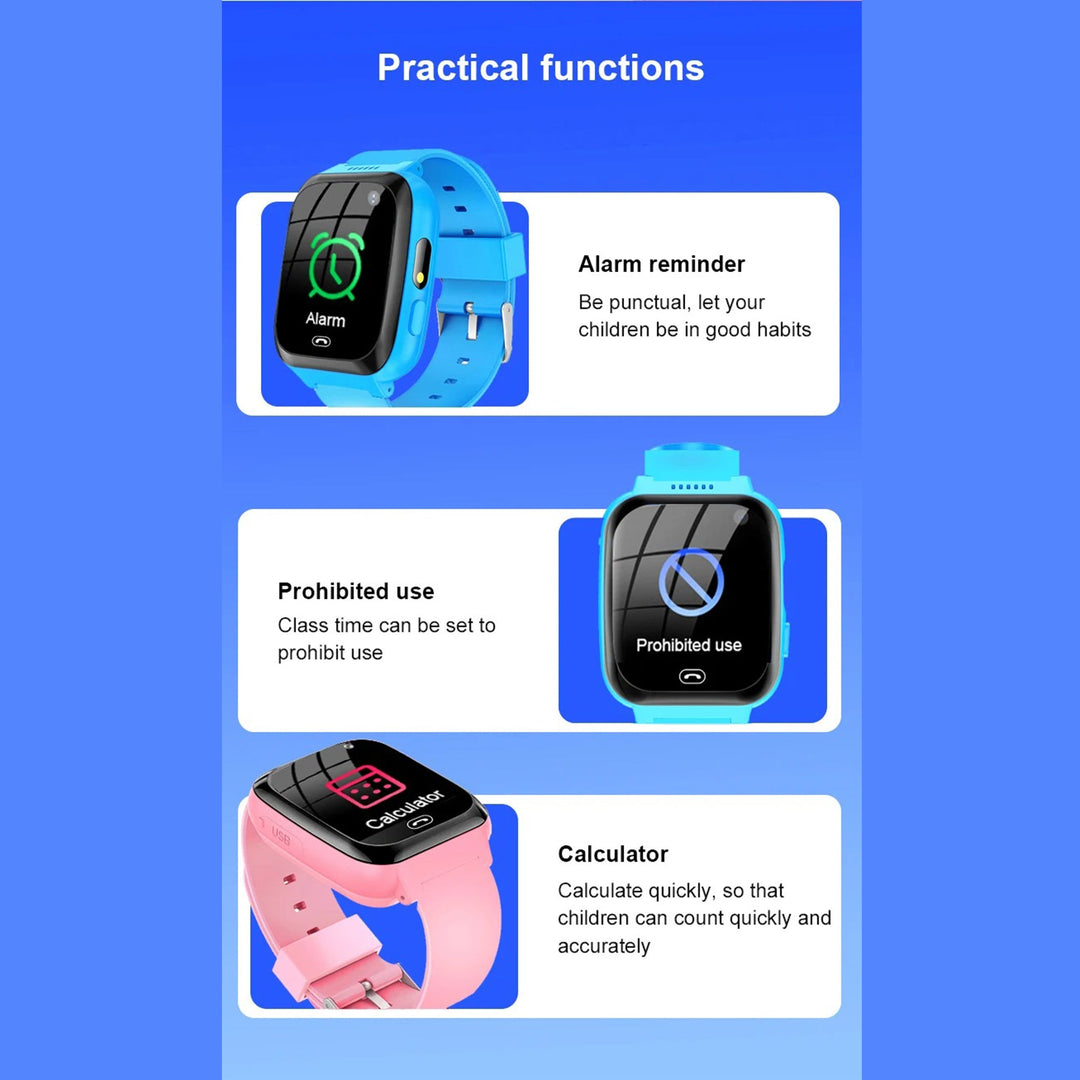 Premium 4G Kids Smartwatch – Video Call, GPS Tracking, IP67 Waterproof, 8GB ROM, Health Monitoring, Wi-Fi, Voice & Video Calls, Android Compatibility - PhysioFitLab