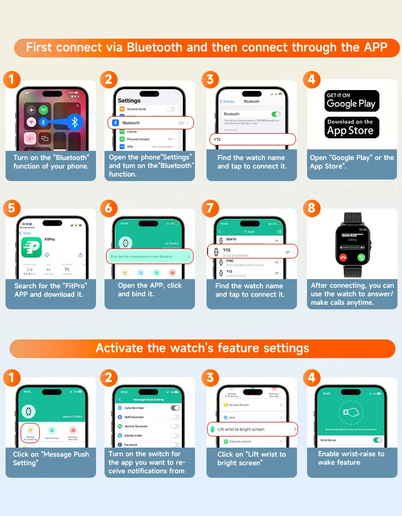 Luxury Smartwatch Android OS - 1.44" Full Touch Color Screen, Bluetooth, Custom Dial, for Men & Women, Smart Watch with Call Feature - PhysioFitLab