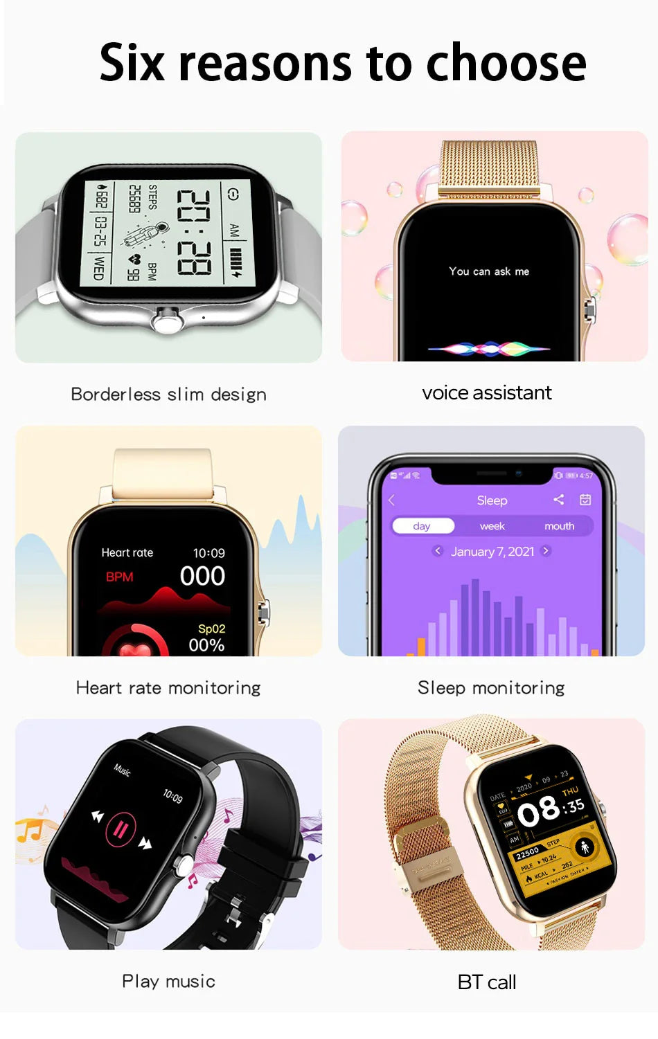 Luxury Smartwatch Android OS - 1.44" Full Touch Color Screen, Bluetooth, Custom Dial, for Men & Women, Smart Watch with Call Feature - PhysioFitLab