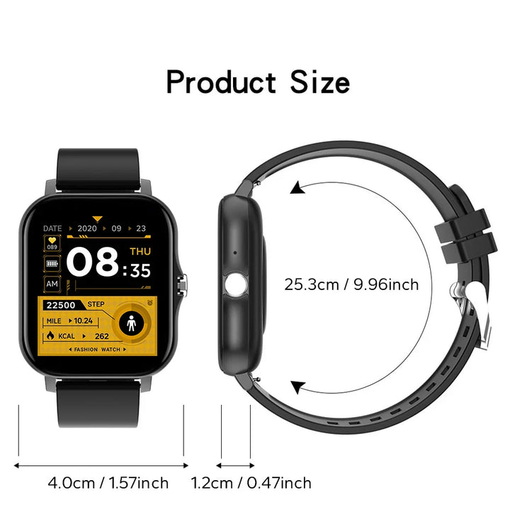 Luxury Smartwatch Android OS - 1.44" Full Touch Color Screen, Bluetooth, Custom Dial, for Men & Women, Smart Watch with Call Feature - PhysioFitLab