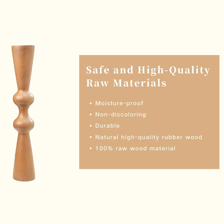 Premium Wood Back Roller – Manual Back Massager, Deep Tissue Spine Alignment & Muscle Recovery Tool - PhysioFitLab