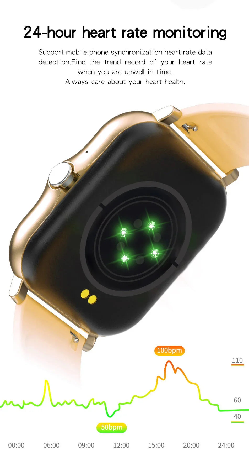 Luxury Smartwatch Android OS - 1.44" Full Touch Color Screen, Bluetooth, Custom Dial, for Men & Women, Smart Watch with Call Feature - PhysioFitLab