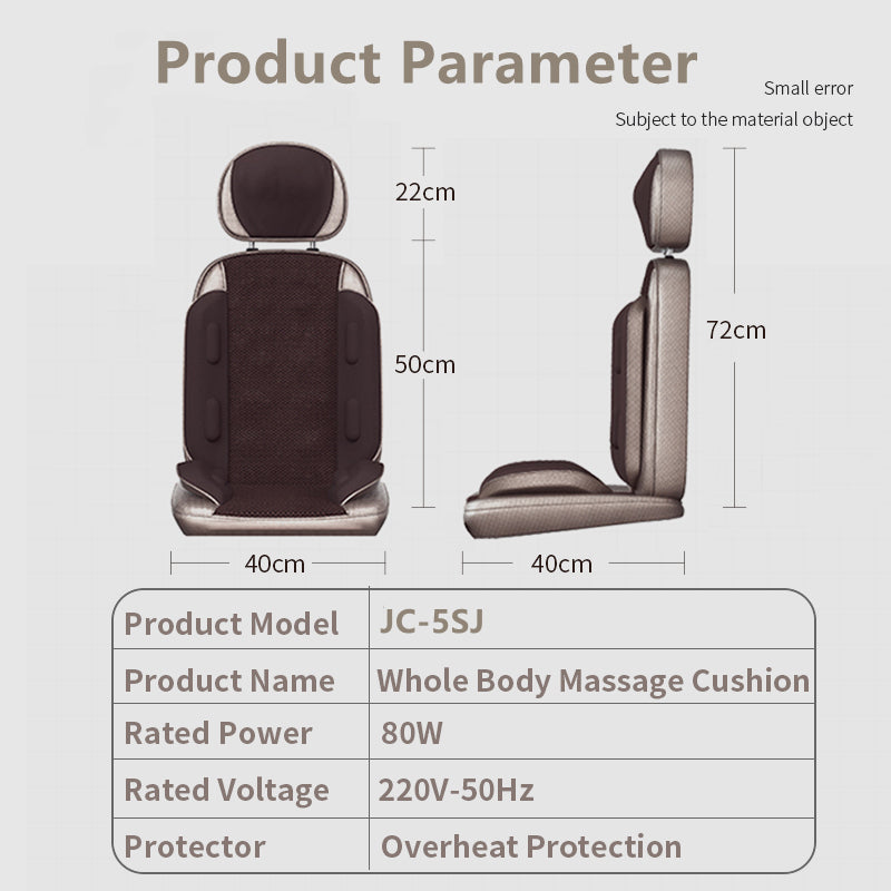 Premium Electric Full Body Massage Chair with Infrared Heating, Deep Kneading, Vibration, and Shiatsu for Neck, Back, Waist, and Legs - Adjustable Height, Easy Control, and Safety Features - PhysioFitLab