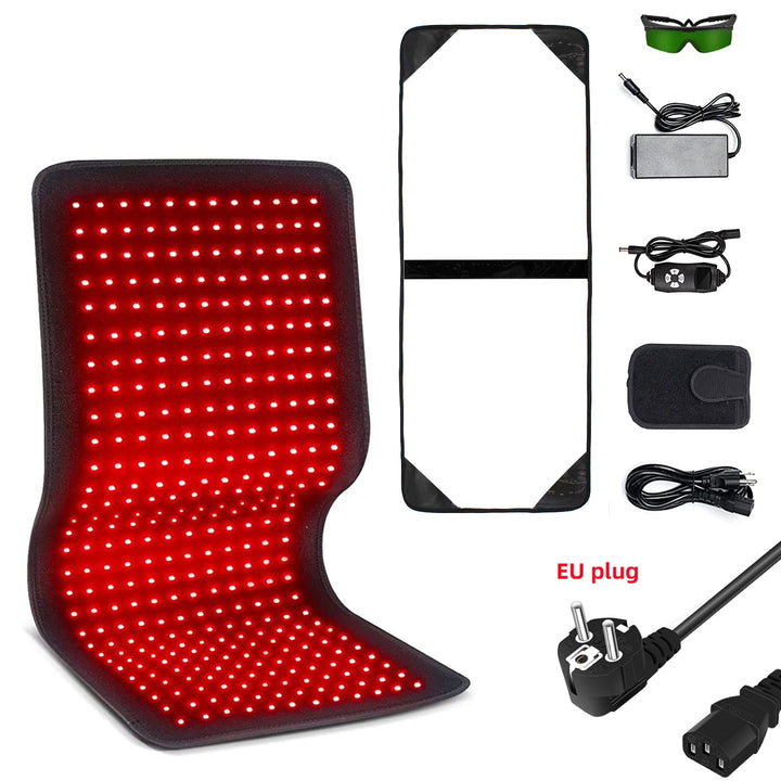 Premium Red & Infrared Therapy Belt for Body Pain Relief & Slimming – 660nm/850nm Large LED Heating Pad with 360 LEDs,  