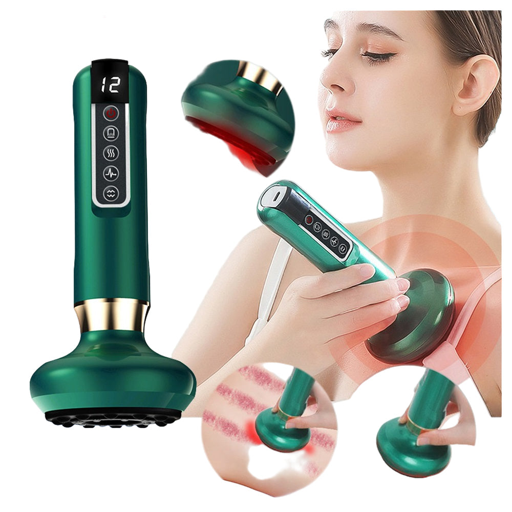 Premium Electric Cupping Massager - 12-Level Vacuum Suction, Infrared Heating, Anti-Cellulite, Body Slimming Therapy, Pain