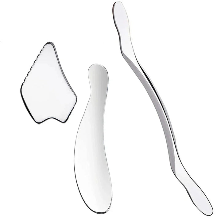 Premium Stainless Steel Gua Sha Scraping Massage Tool - IASTM for Muscle Pain Relief, Soft Tissue Mobilization, and Myofascia