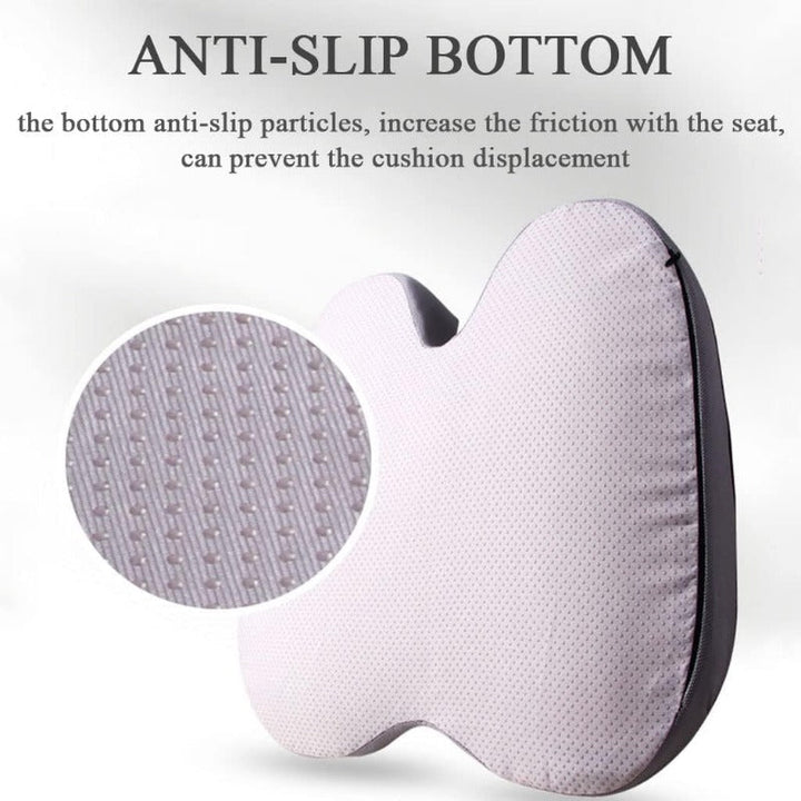Premium Non-Slip Orthopedic Memory Foam Cushion – Tailbone and Sciatica Pain Relief Seat Cushion for Prostate Comfort