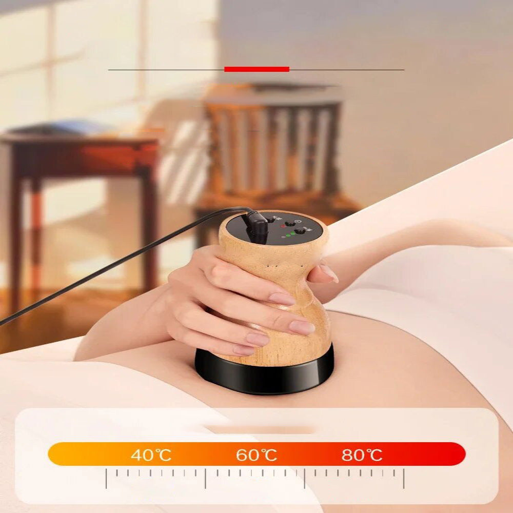 Premium Hot Stone Electric Gua Sha Massager – Back and Waist Massage Tool for Relaxing Muscles, Body Warm Moxibustion Ther