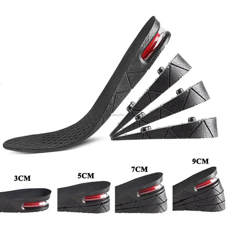Premium Height Increase Insoles - Air Cushion Elevator Inserts for Men & Women, Adjustable 3-9cm Lift Kits for Comfort and Support, Shock Absorbent - PhysioFitLab