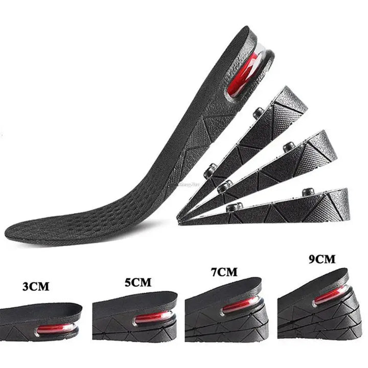 Premium Height Increase Insoles - Air Cushion Elevator Inserts for Men & Women, Adjustable 3-9cm Lift Kits for Comfort and Support, Shock Absorbent - PhysioFitLab