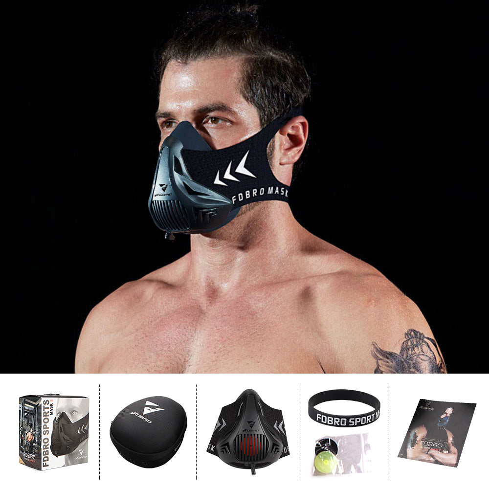 Premium Sports Mask for Running, Cycling, Gym & High Altitude Training – Cardio Workout Conditioning Mask, Air Filtration,