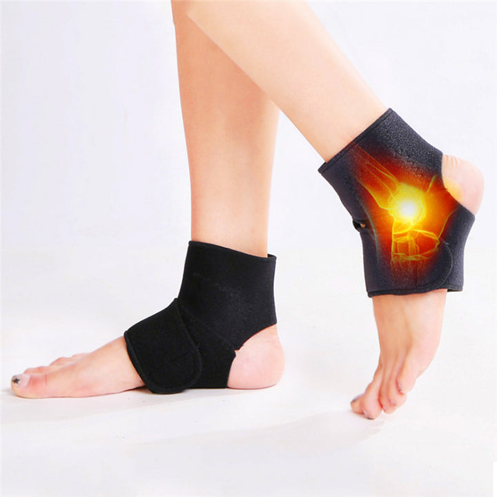 Premium Magnetic Therapy Ankle Brace with Tourmaline, Self-Heating Far Infrared Support, Adjustable Compression, Foot Massager for Pain Relief, Foot Health Care (1 Pair) - PhysioFitLab