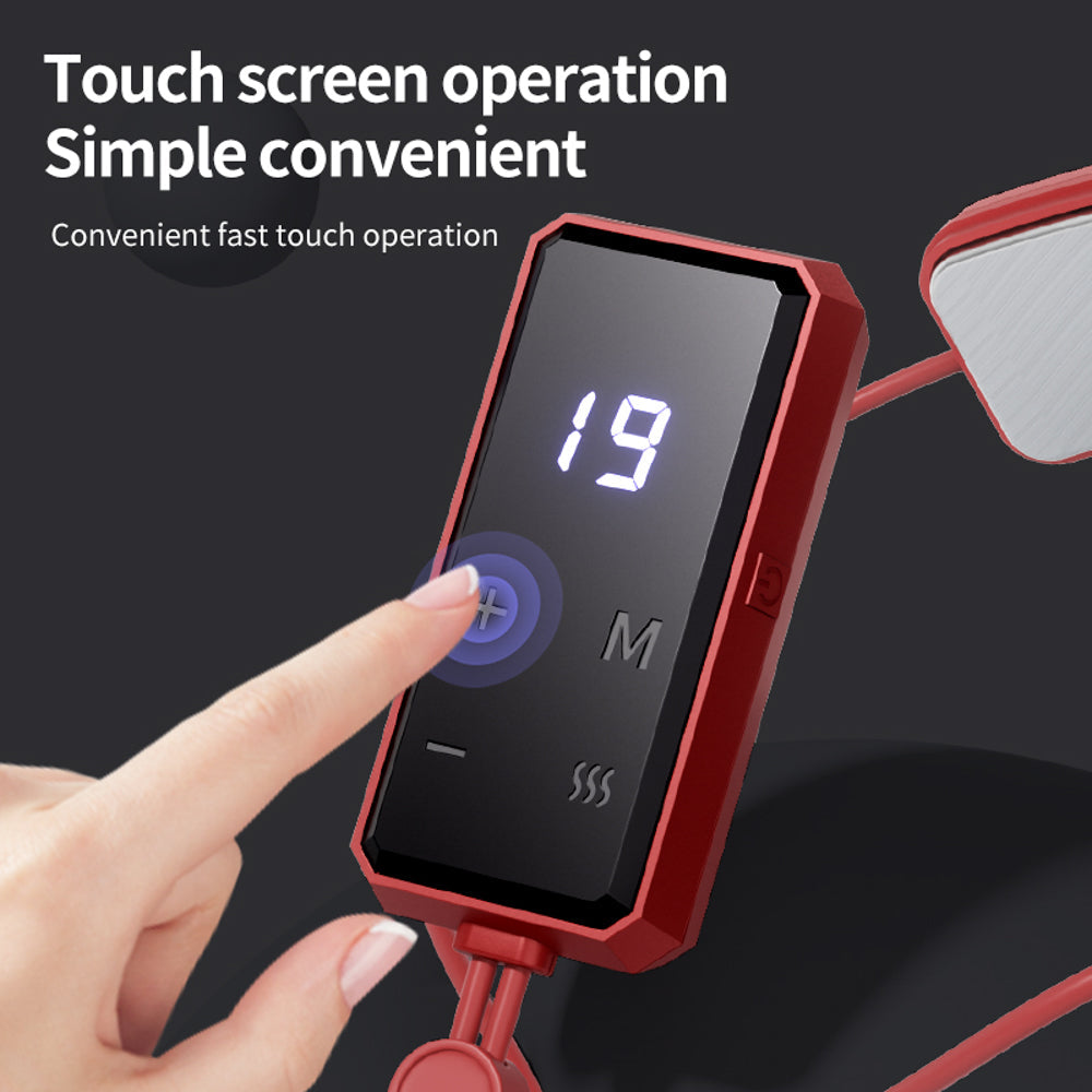 Premium Electric Neck Massager with Smart TENS+EMS Pulse, 6 Modes & 19 Intensity Levels, Lightweight Cervical Spine Relief