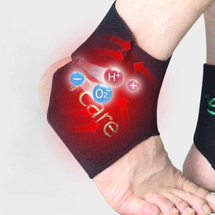 Premium Magnetic Therapy Ankle Brace with Tourmaline, Self-Heating Far Infrared Support, Adjustable Compression, Foot Massager for Pain Relief, Foot Health Care (1 Pair) - PhysioFitLab