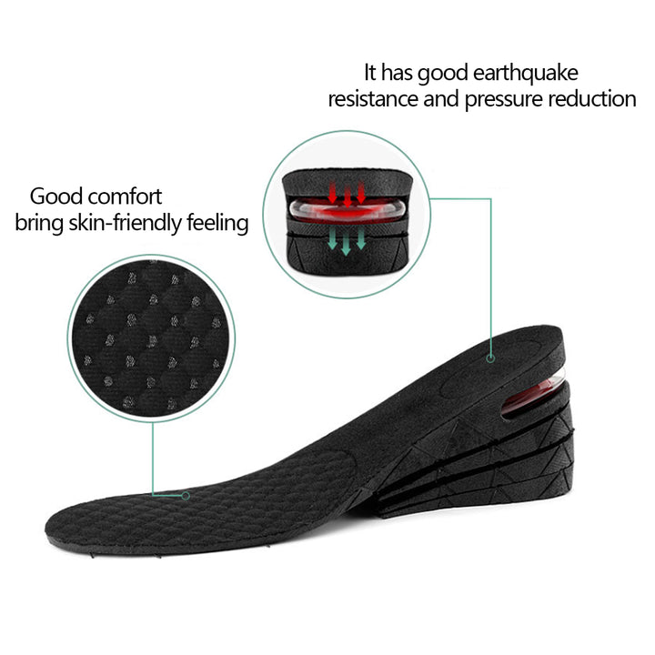 Premium Height Increase Insoles - Air Cushion Elevator Inserts for Men & Women, Adjustable 3-9cm Lift Kits for Comfort and Support, Shock Absorbent - PhysioFitLab
