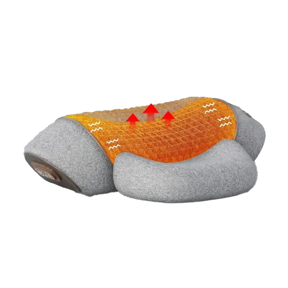 Premium Electric Neck Massager Pillow – Heated & Vibrating Cervical Support, USB Rechargeable, 3 Heat & 3 Vibration Levels for Sleep & Pain Relief - PhysioFitLab