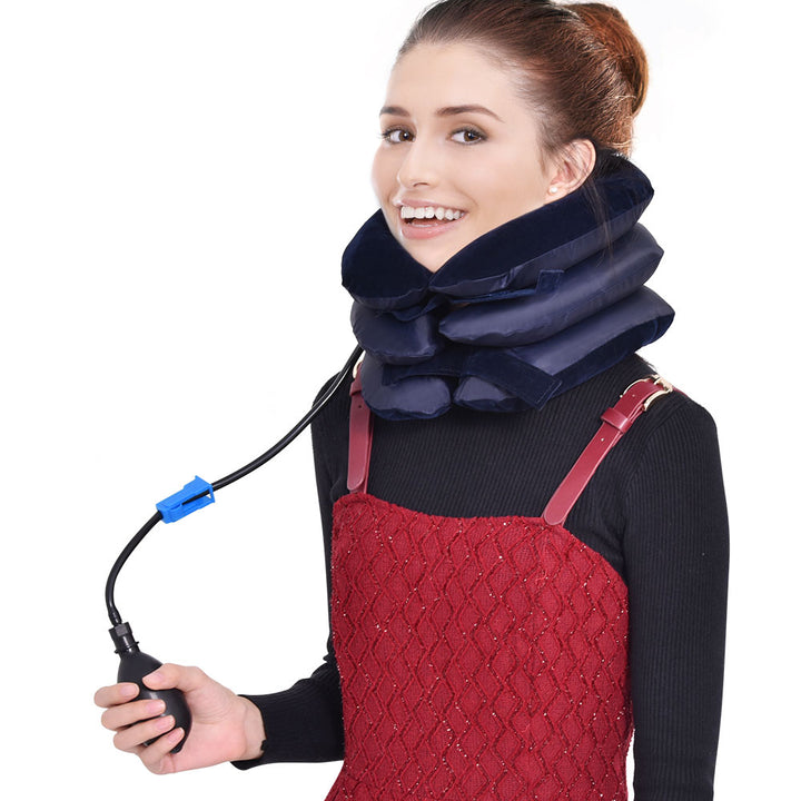 High-Quality Inflatable Neck Collar Pillow for Cervical Traction & Posture Correction, Orthopedic Pain Relief for Neck, Shoulder & Headache - PhysioFitLab