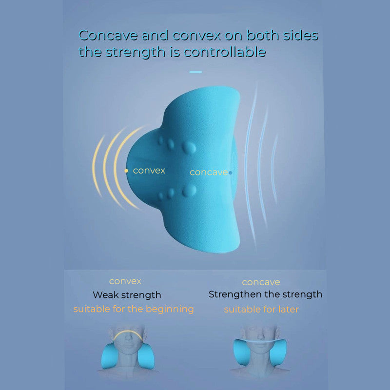 Premium Neck and Shoulder Stretcher Relaxer - Cervical Chiropractic Traction Device, Ergonomic Massage Pillow for Pain Relief and Spine Alignment, Neck Tension & Headache Relief - PhysioFitLab
