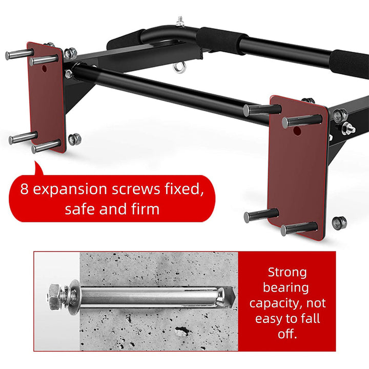 Premium Wall Mounted Pull-Up Bar – Heavy Duty Chin-Up Bar for Home Gym, Horizontal Strength Training, Core & Back Workout 