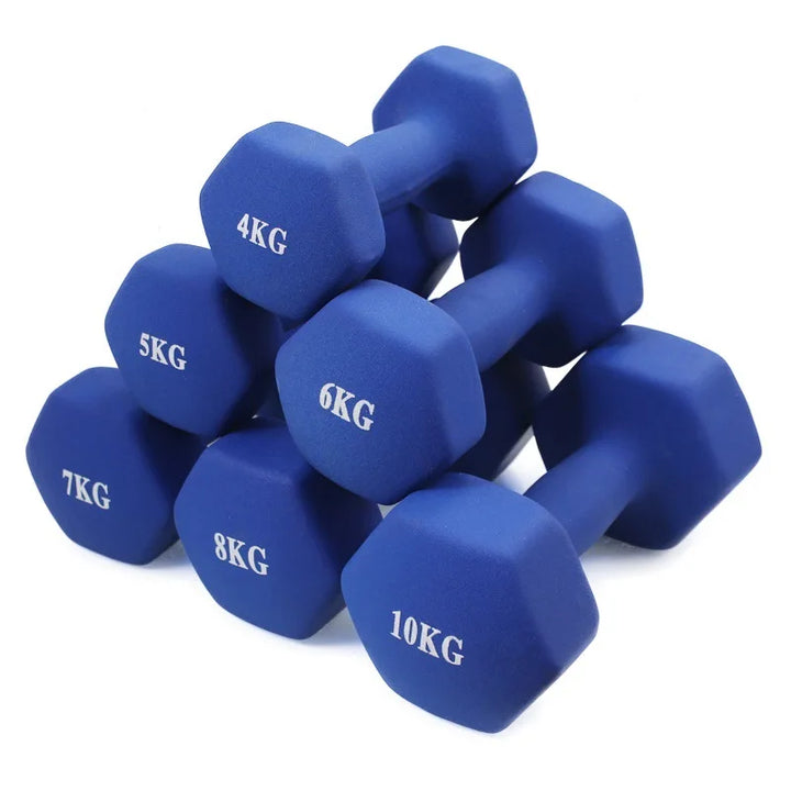 Premium Colored Neoprene Dumbbell Set – Non-Slip Grip for Weightlifting, Includes 2lb, 3lb, 5lb Weights, Compact Storage