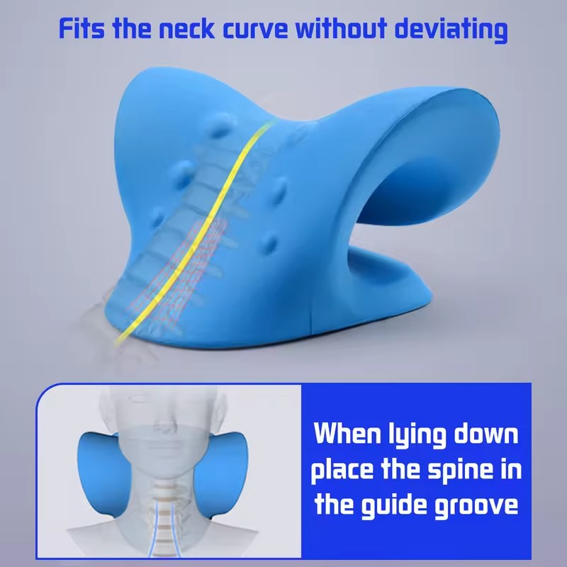 Premium Neck and Shoulder Stretcher Relaxer - Cervical Chiropractic Traction Device, Ergonomic Massage Pillow for Pain Relief and Spine Alignment, Neck Tension & Headache Relief - PhysioFitLab