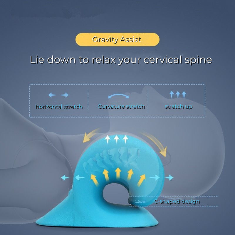 Premium Neck and Shoulder Stretcher Relaxer - Cervical Chiropractic Traction Device, Ergonomic Massage Pillow for Pain Relief and Spine Alignment, Neck Tension & Headache Relief - PhysioFitLab