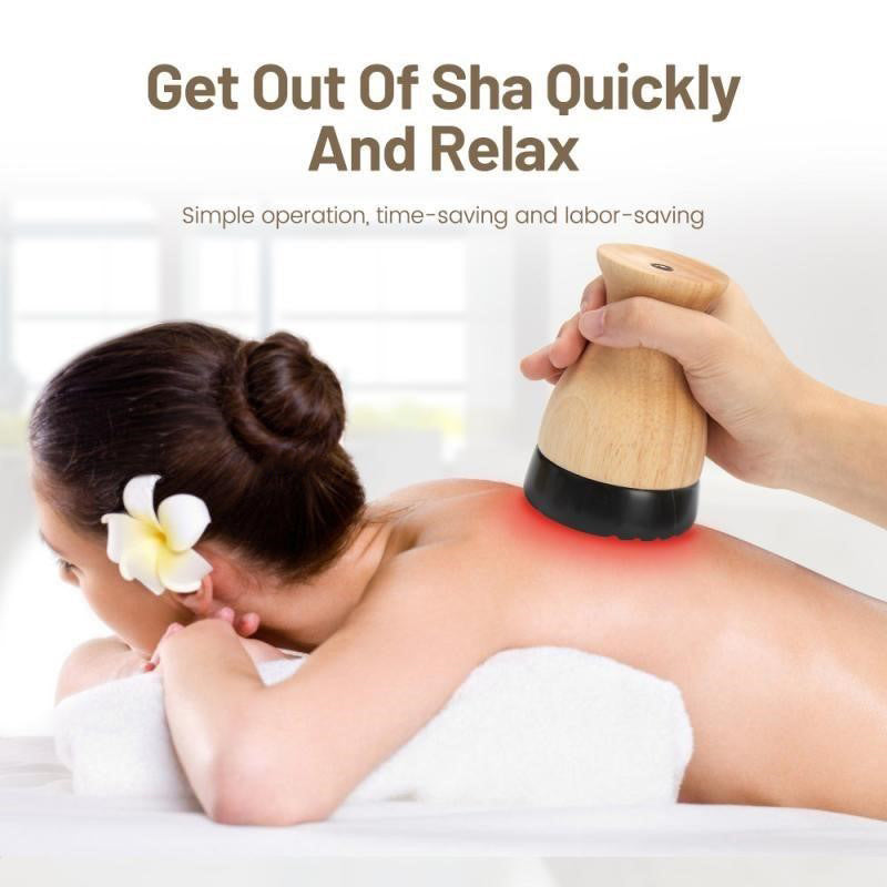 Premium Hot Stone Electric Gua Sha Massager – Back and Waist Massage Tool for Relaxing Muscles, Body Warm Moxibustion Therapy Spa with Bian Stone, Acupuncture, and Collateral Dredging - PhysioFitLab