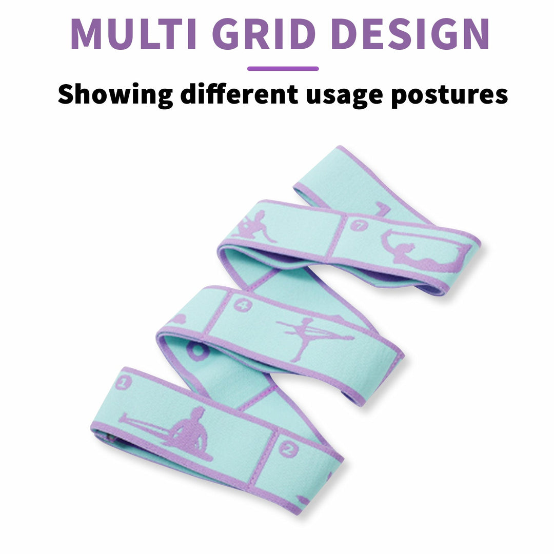 High-Quality Slimming Resistance Band - Multi-Functional Yoga Stretching & Pilates Belt, 8/9 Grid Elastic Training Strap for Adults, Adjustable Strength & Portable Design for Beginners and Fitness Enthusiasts - PhysioFitLab