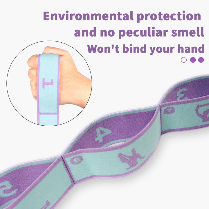 High-Quality Slimming Resistance Band - Multi-Functional Yoga Stretching & Pilates Belt, 8/9 Grid Elastic Training Strap for Adults, Adjustable Strength & Portable Design for Beginners and Fitness Enthusiasts - PhysioFitLab