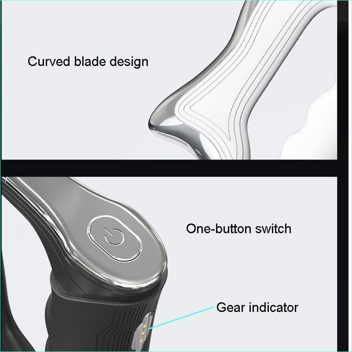 Premium Electric Fascia Massager with NMES Muscle Stimulation, Gua Sha Scraping Tool for Lymphatic Drainage & Pain Relief, 