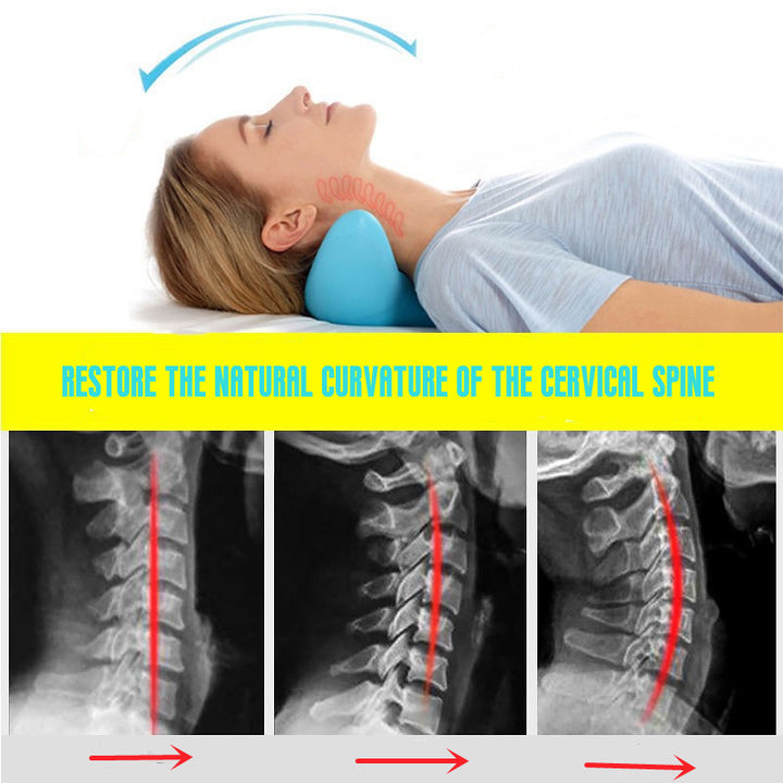 Premium Neck and Shoulder Stretcher Relaxer - Cervical Chiropractic Traction Device, Ergonomic Massage Pillow for Pain Relief and Spine Alignment, Neck Tension & Headache Relief - PhysioFitLab