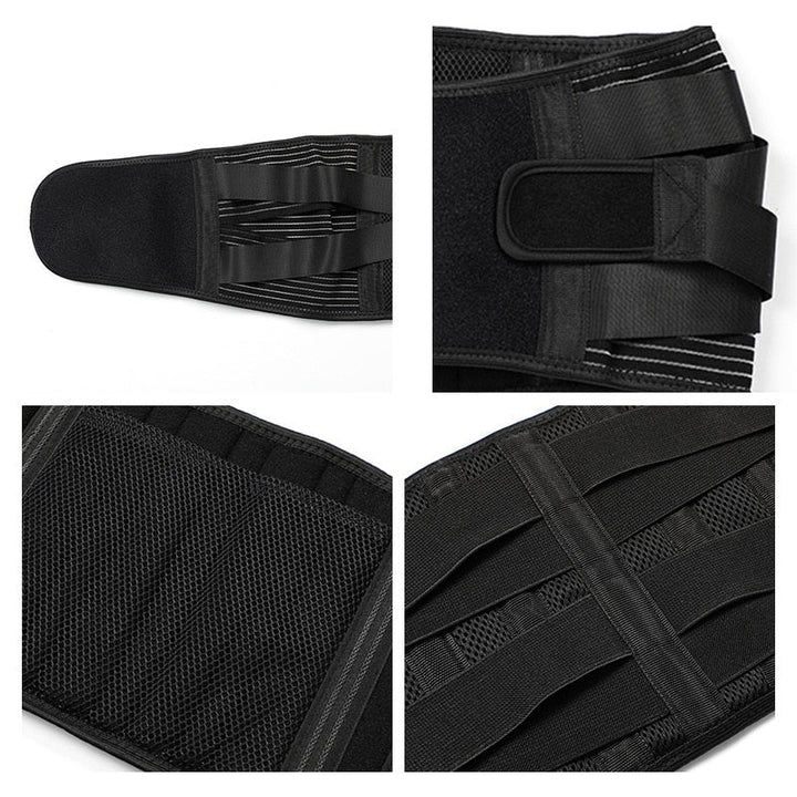 High Quality Lower Back Brace with 6 Stays – Orthopedic Lumbar Support Belt for Gym, Pain Relief, Anti-Skid Breathable Waist 