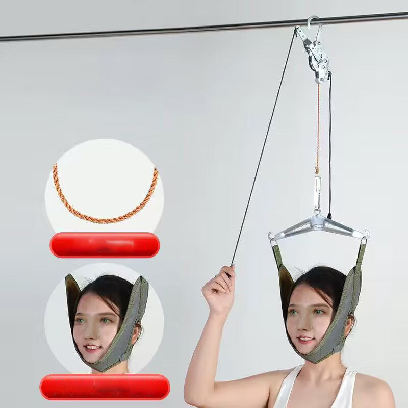 High-Quality Cervical Neck Traction Device for Home Use, Over-Door Neck Stretcher Hammock, Pain Relief & Spine Correction Brace for Physical Therapy - PhysioFitLab