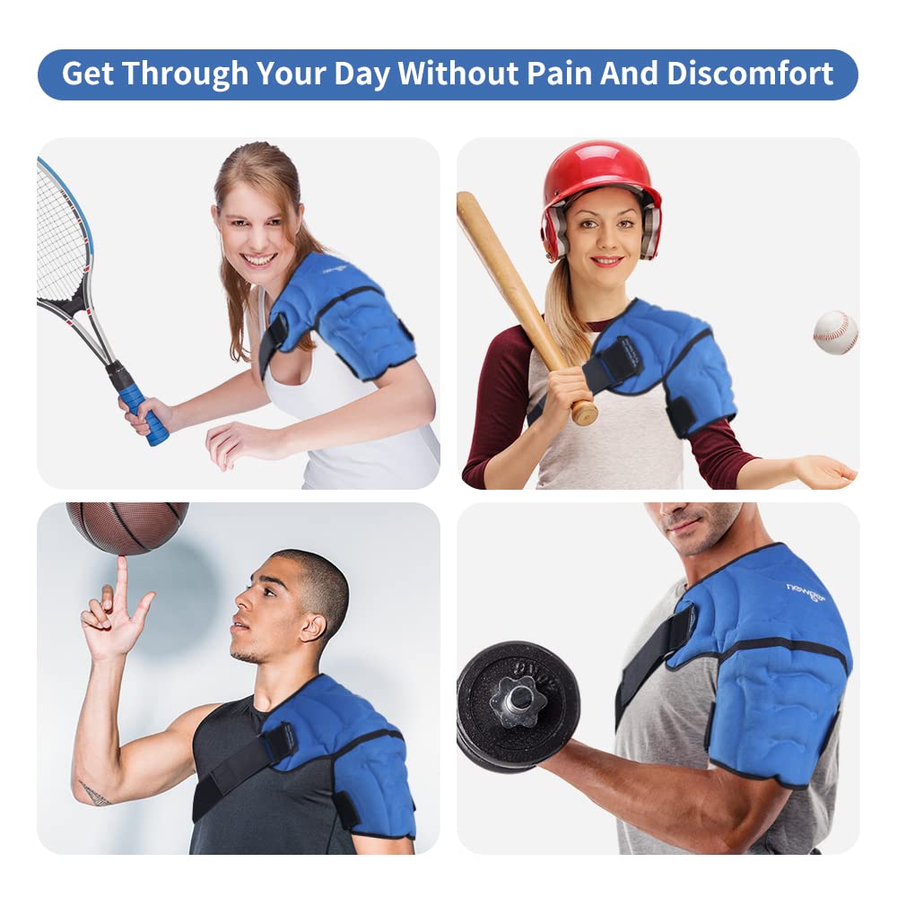 Premium Shoulder Ice Pack Wrap for Pain Relief – Hot Cold Compression Therapy for Bursitis, Tendonitis, Rotator Cuff 