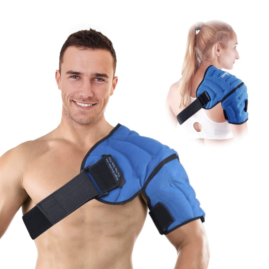 Premium Shoulder Ice Pack Wrap for Pain Relief – Hot Cold Compression Therapy for Bursitis, Tendonitis, Rotator Cuff 