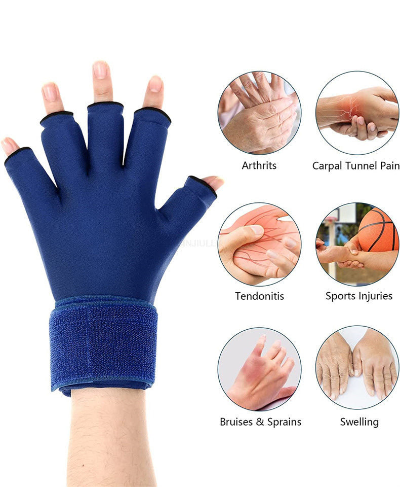 Premium Hot & Cold Therapy Gloves for Arthritis Relief – Adjustable Finger Compression Ice Pack for Wrist Sprains, Tendinitis