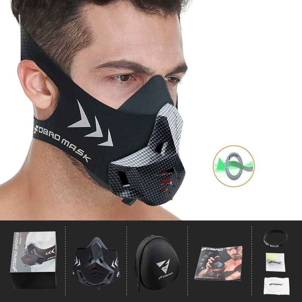 Premium Sports Mask for Running, Cycling, Gym & High Altitude Training – Cardio Workout Conditioning Mask, Air Filtration,