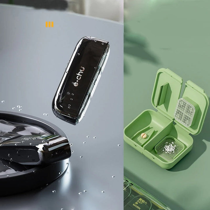 Premium Portable Pill Organizer – 3 Times A Day Medicine Box, Travel-Friendly, Compact Design with Waterproof Seal, Food