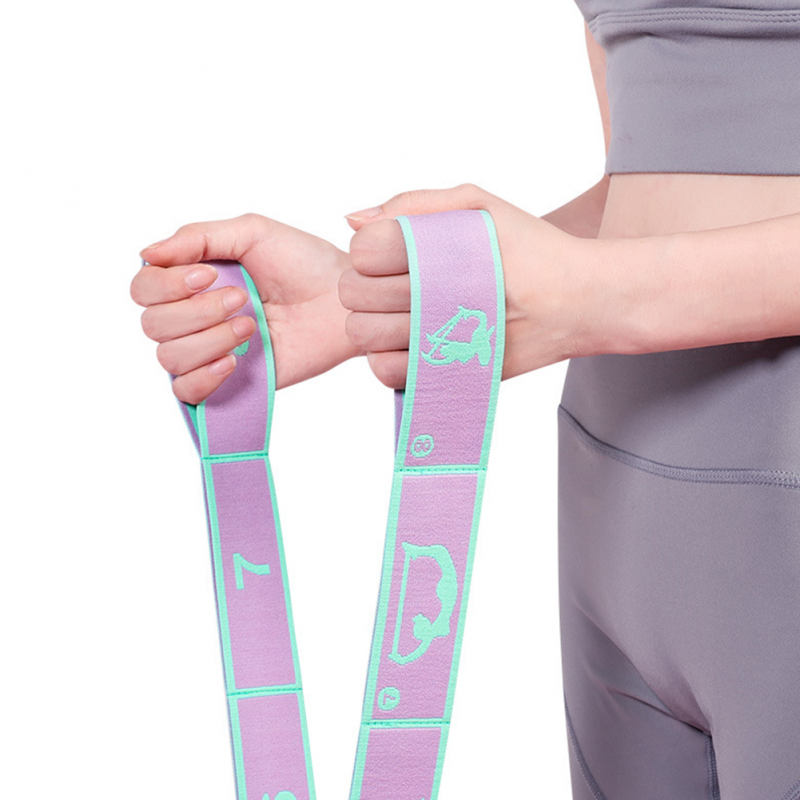 High-Quality Slimming Resistance Band - Multi-Functional Yoga Stretching & Pilates Belt, 8/9 Grid Elastic Training Strap for Adults, Adjustable Strength & Portable Design for Beginners and Fitness Enthusiasts - PhysioFitLab
