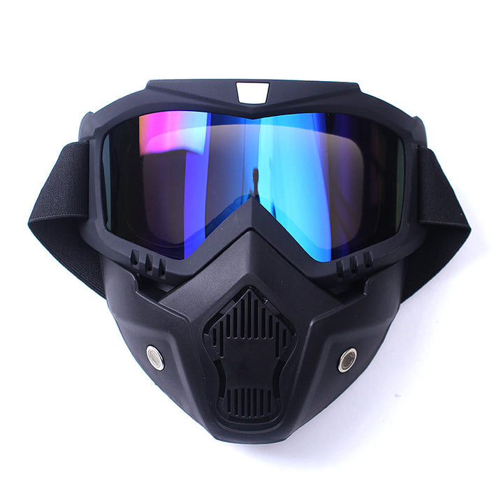 Premium Motorcycle Skull Mouth Mask with UV Protection – Tactical Off-Road Riding Goggles, Windproof, Dust-Proof, Anti-Glare 